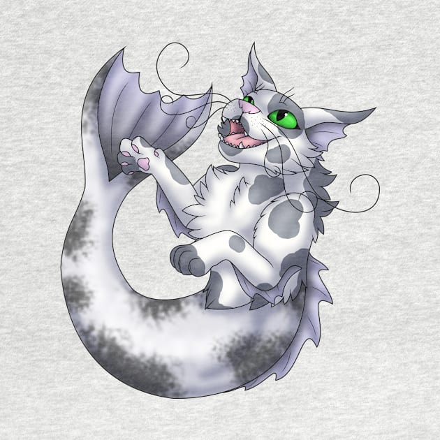 Purrmaid: Grey Bicolor by spyroid101